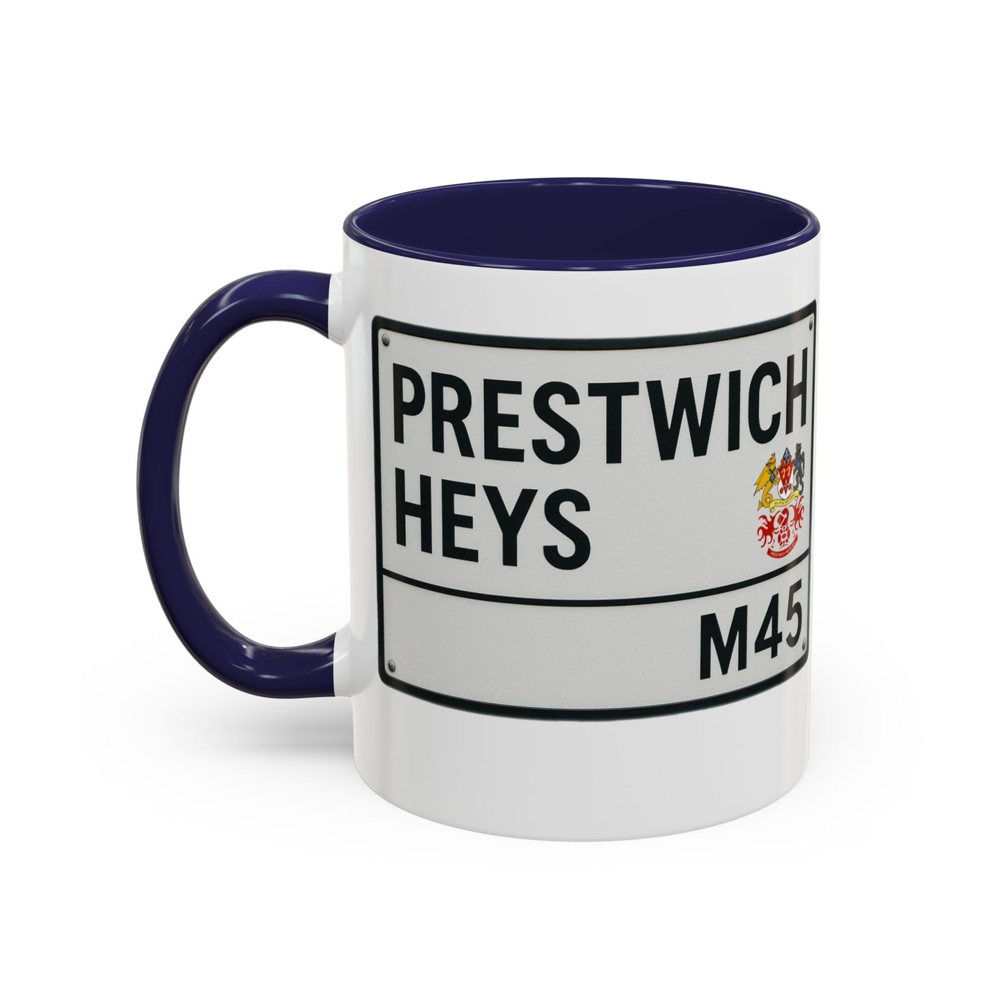 Prestwich Heys Road Sign Accent Coffee Mug (11, 15oz)