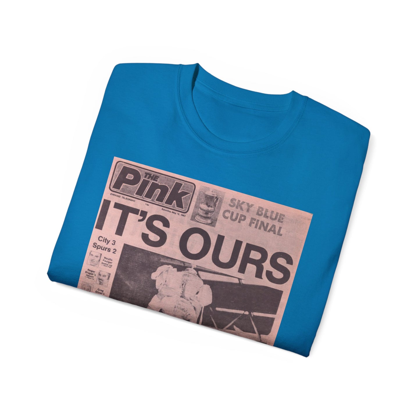 Coventry City Newspaper The Pink FA Cup Final 1987 Unisex Ultra Cotton Tee