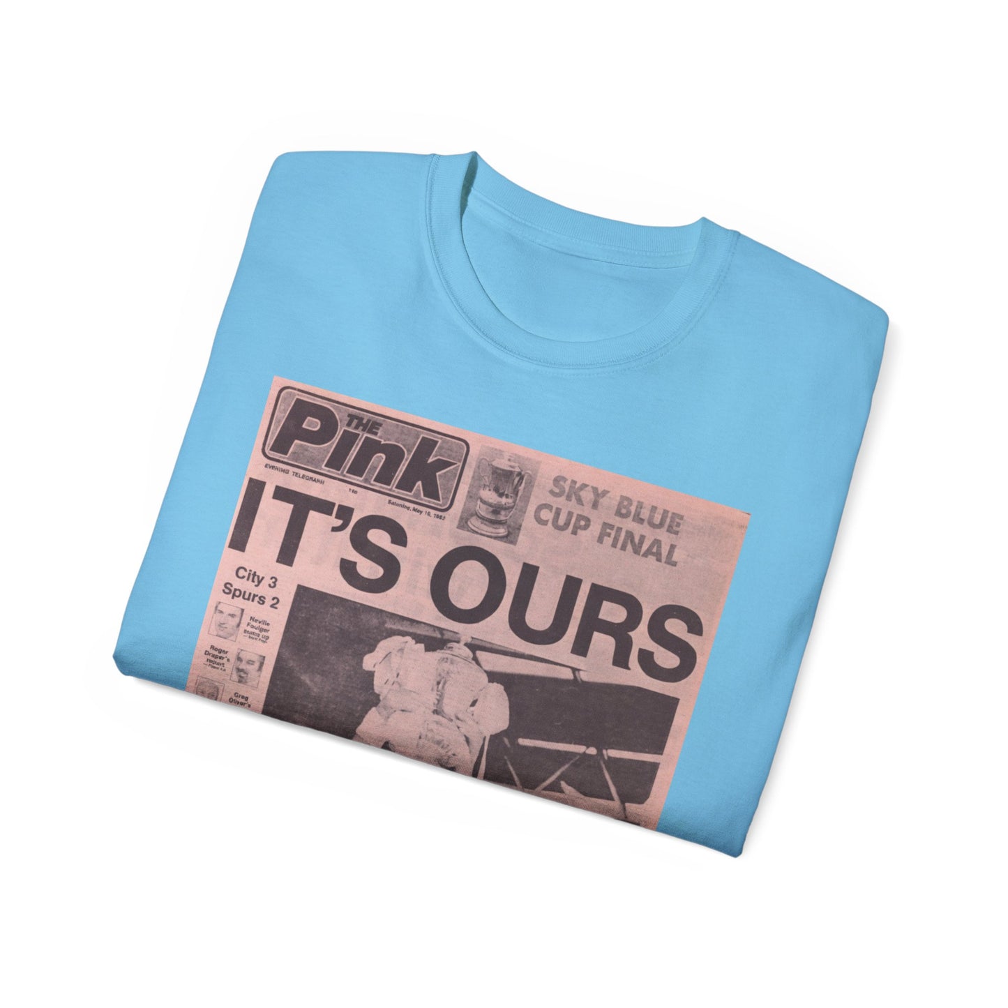 Coventry City Newspaper The Pink FA Cup Final 1987 Unisex Ultra Cotton Tee