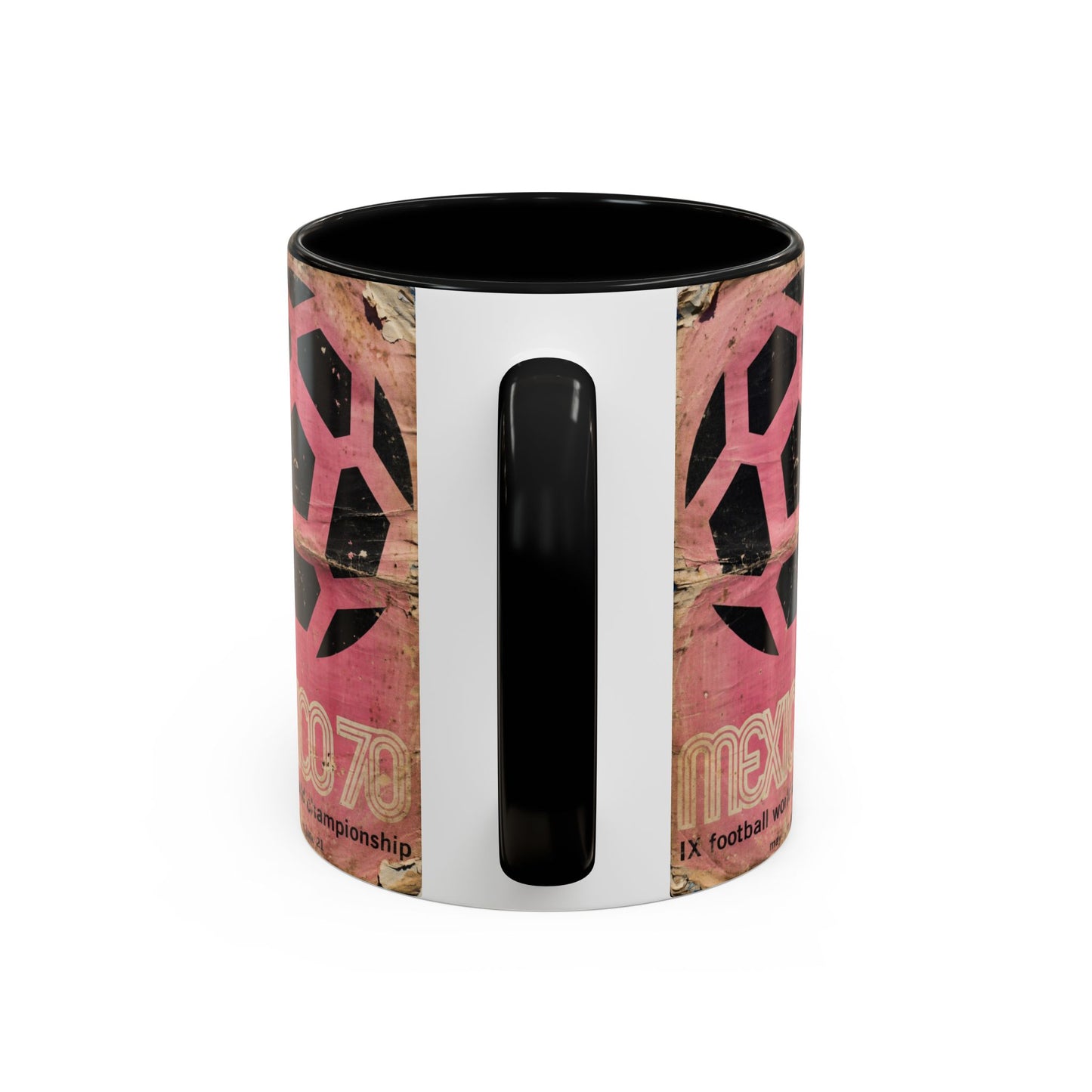 Mexico 70 World Cup Poster Pink Coffee Mug (11, 15oz)