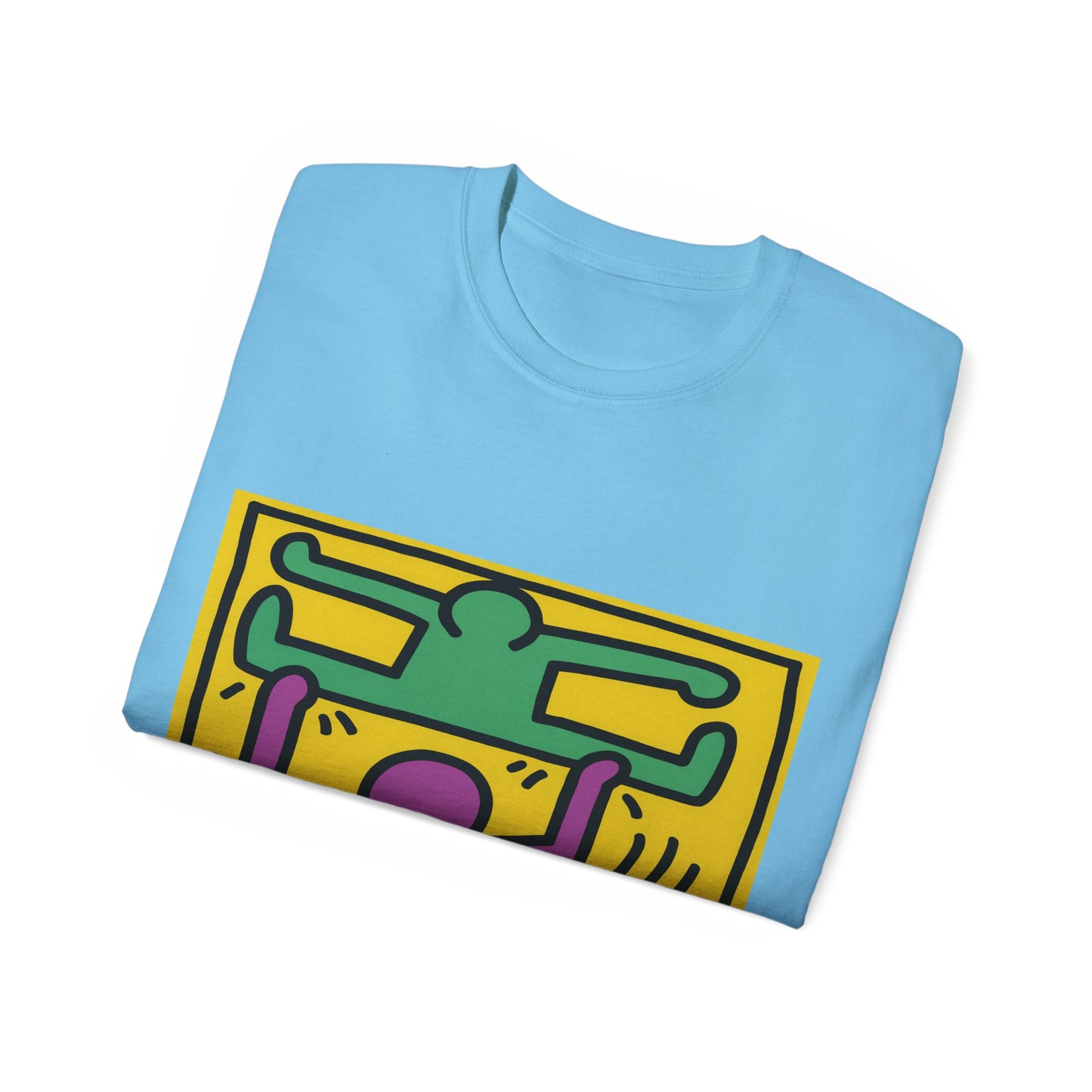 Keith Haring Pop Shop Green and Purple T-Shirt