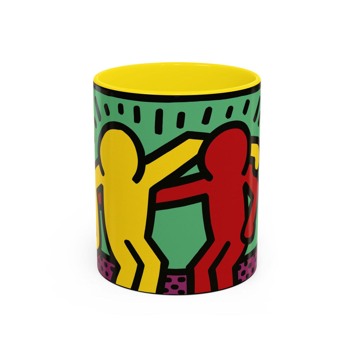 Keith Haring Pop Shop Red and Yellow Mug