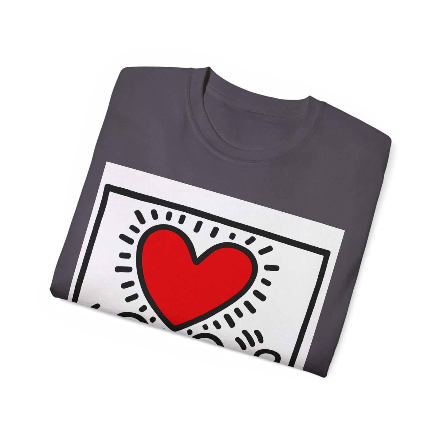 Keith Haring Heart Couple T-Shirt
