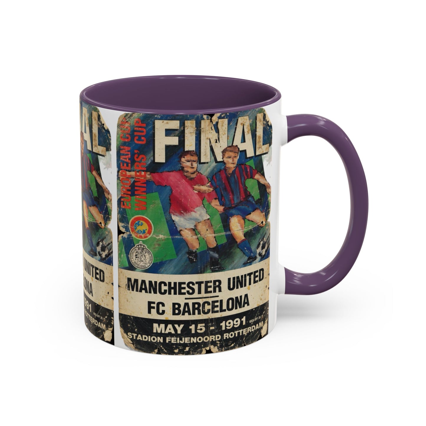 1991 European Cup Winners Cup Final Manchester United Barcelona Poster Accent Coffee Mug (11, 15oz)