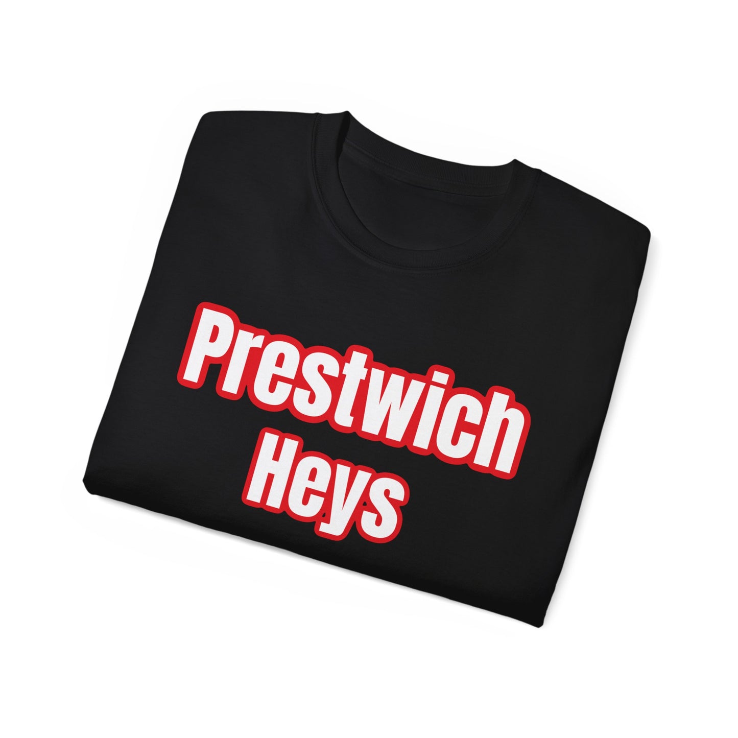 Prestwich Heys Est. 1938 Red on Black