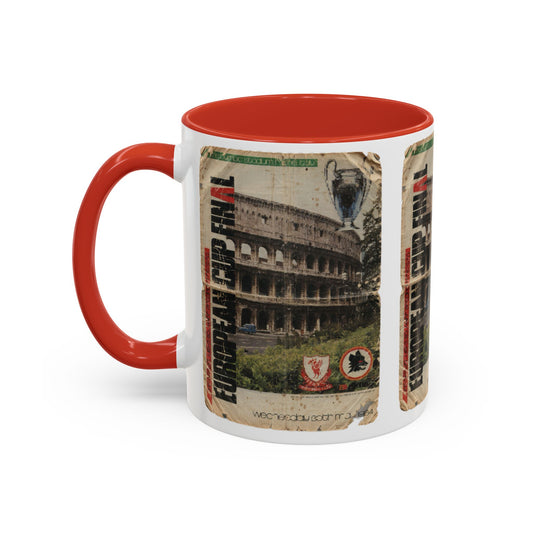 1984 European Cup Final Liverpool Roma Poster Coffee Mug (11, 15oz)