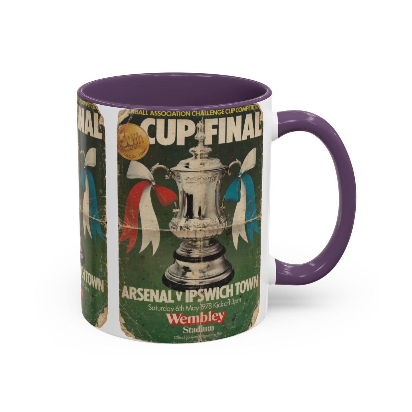 1978 FA Cup Final Programme Ipswich Town Arsenal Poster Accent Coffee Mug (11, 15oz)