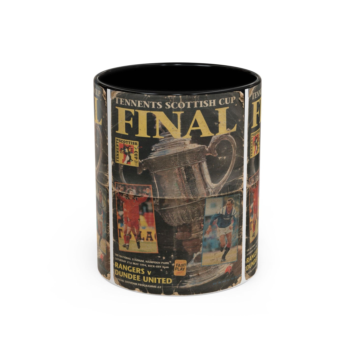 1994 Scottish Challenge Cup Final Dundee United Rangers Programme Poster Accent Coffee Mug (11, 15oz)