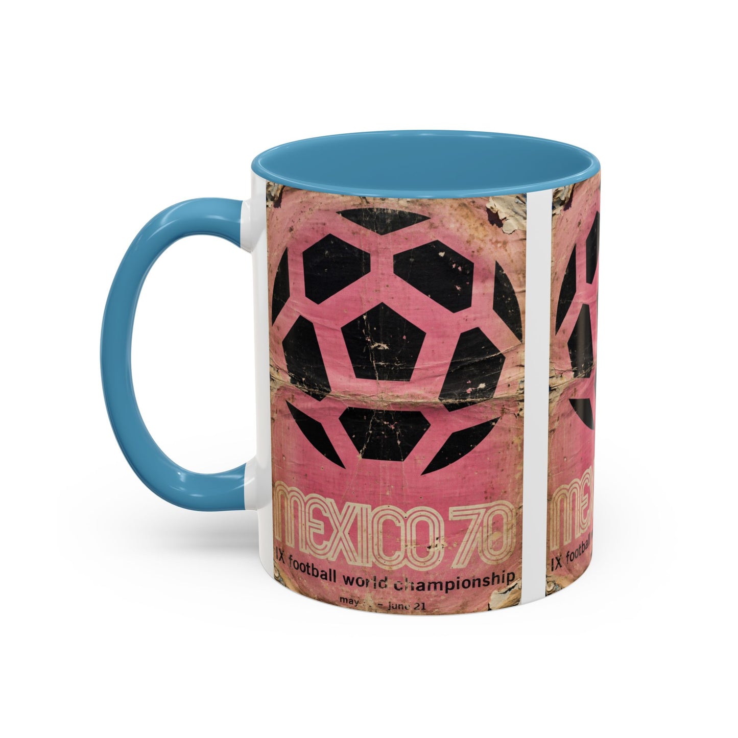 Mexico 70 World Cup Poster Pink Coffee Mug (11, 15oz)