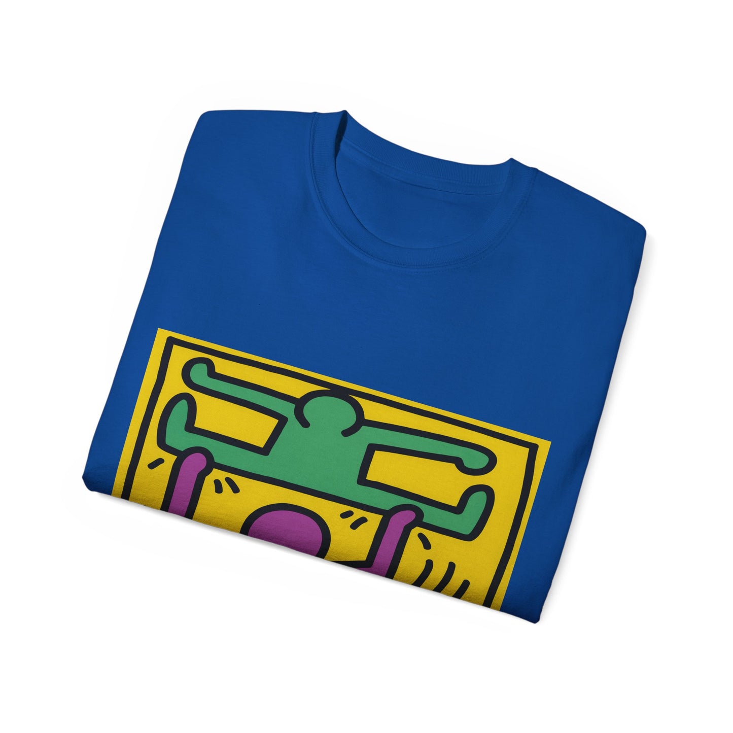 Keith Haring Pop Shop Green and Purple T-Shirt