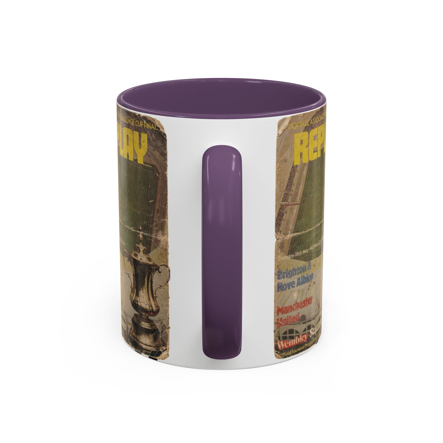 1983 FA Cup Final Replay Manchester United Brighton Programme Poster Accent Coffee Mug (11, 15oz)