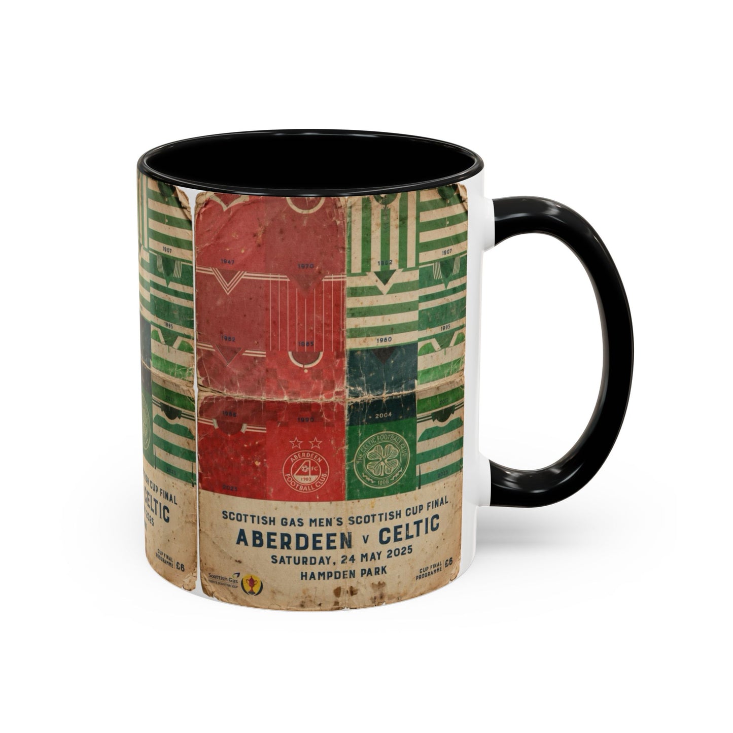 2025 Scottish Challenge Cup Aberdeen Celtic Programme Poster Accent Coffee Mug (11, 15oz)