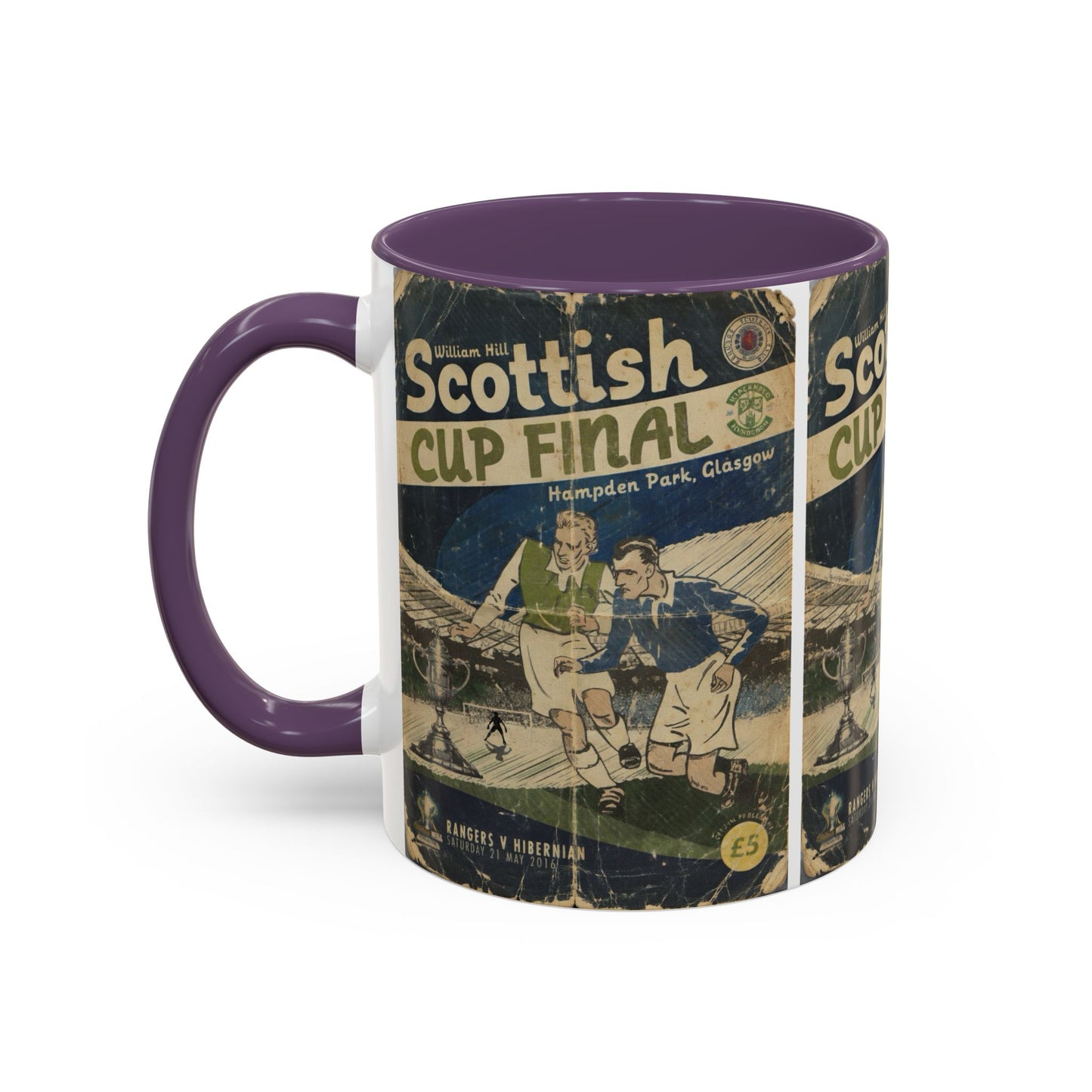 2016 Scottish Challenge Cup Final Hibernian Rangers Programme Poster Accent Coffee Mug (11, 15oz)