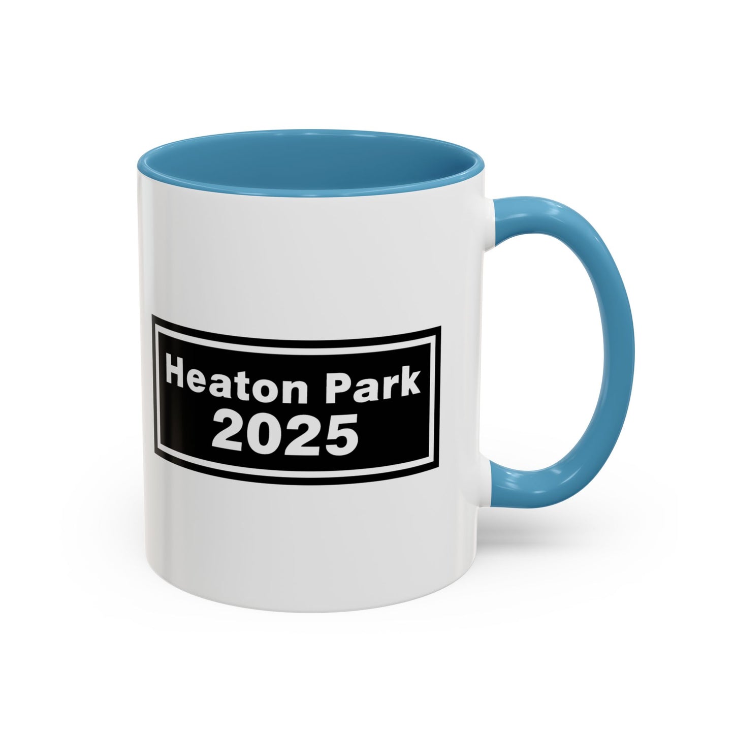 Heaton Park Celebration Mug - Black Accent Coffee Cup, Customizable Gifts, 2025 Graduation, Family Reunion, Unique Collectible