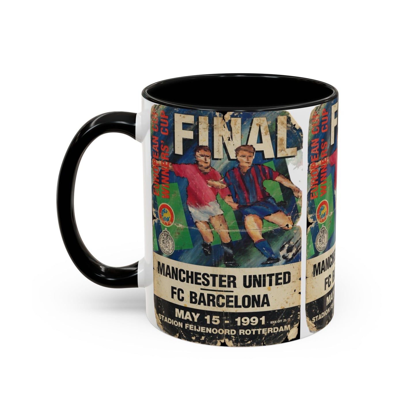 1991 European Cup Winners Cup Final Manchester United Barcelona Poster Accent Coffee Mug (11, 15oz)