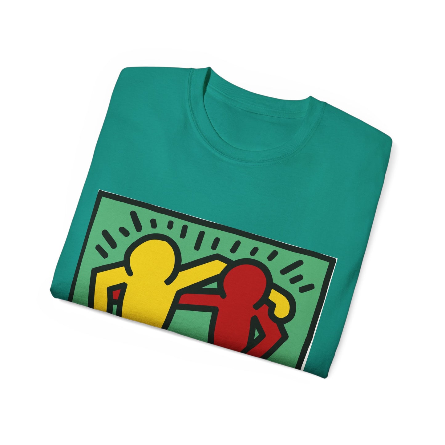 Keith Haring Pop Shop Red and Yellow T-Shirt