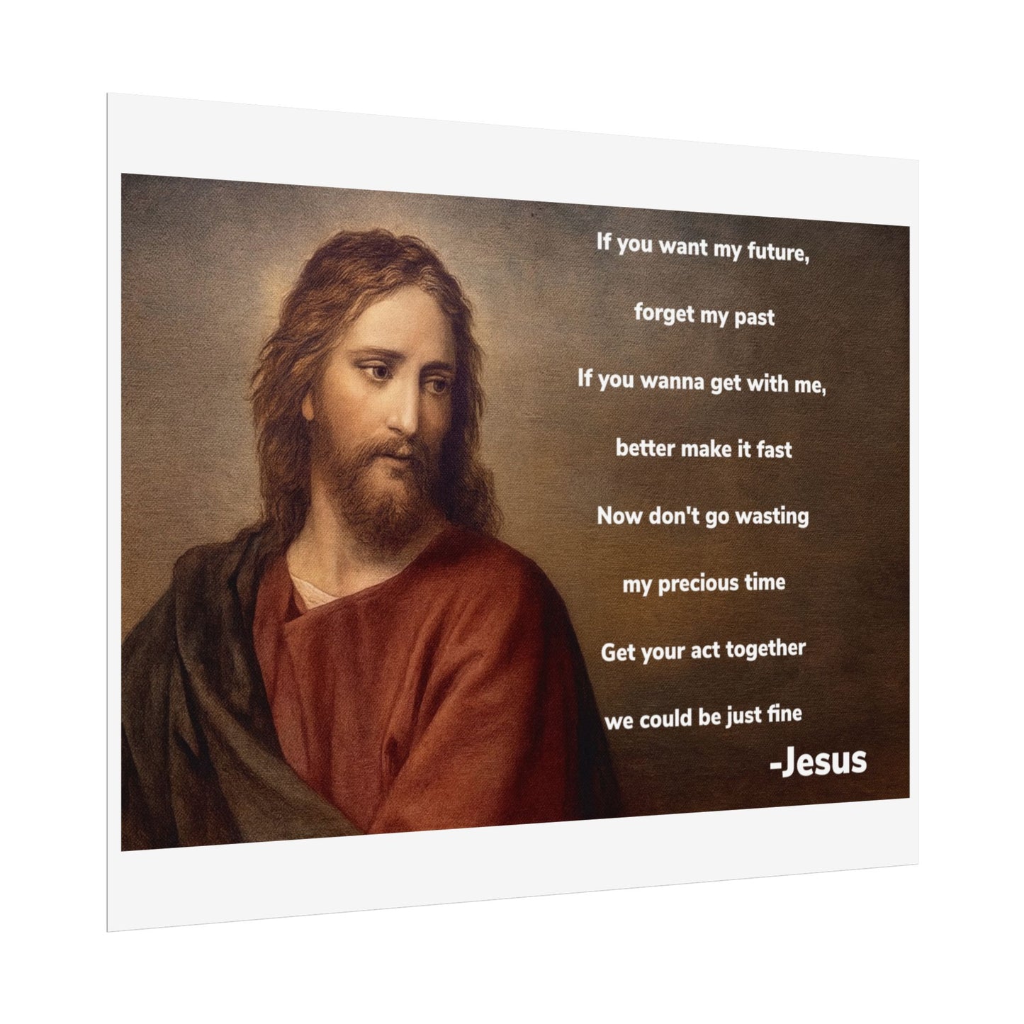 Inspirational Jesus Wannabe Quote Poster