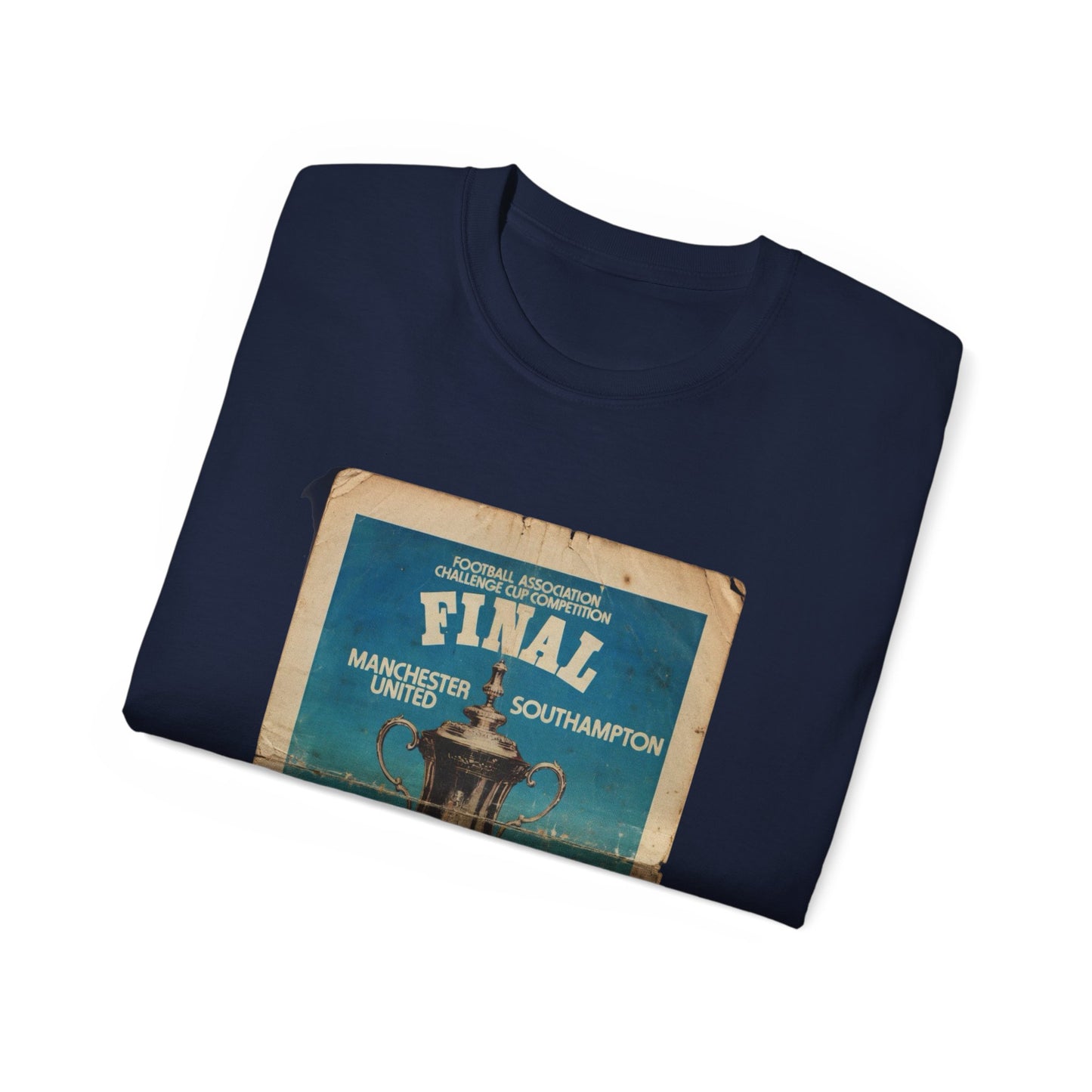 1976 FA Cup Final Manchester United Southampton Programme Poster Unisex Ultra Cotton Tee