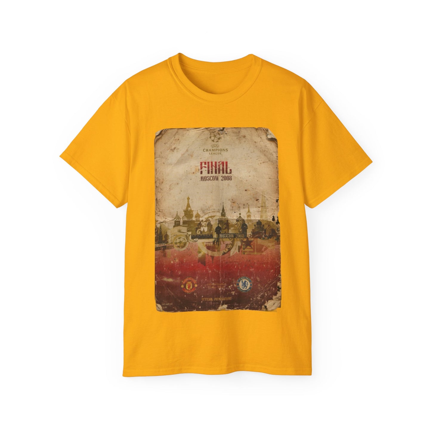 2008 UCL Final Poster Manchester United Chelsea Ultra Cotton Tee