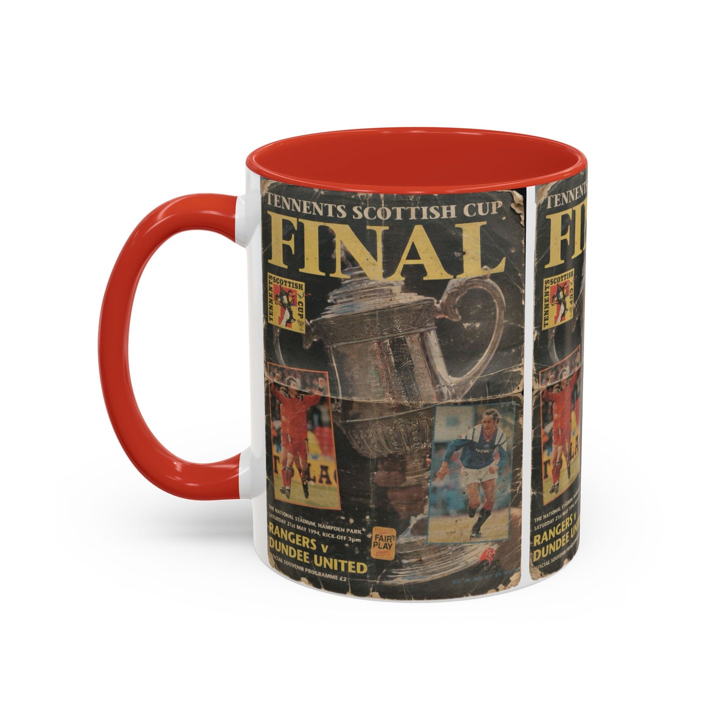 1994 Scottish Challenge Cup Final Dundee United Rangers Programme Poster Accent Coffee Mug (11, 15oz)