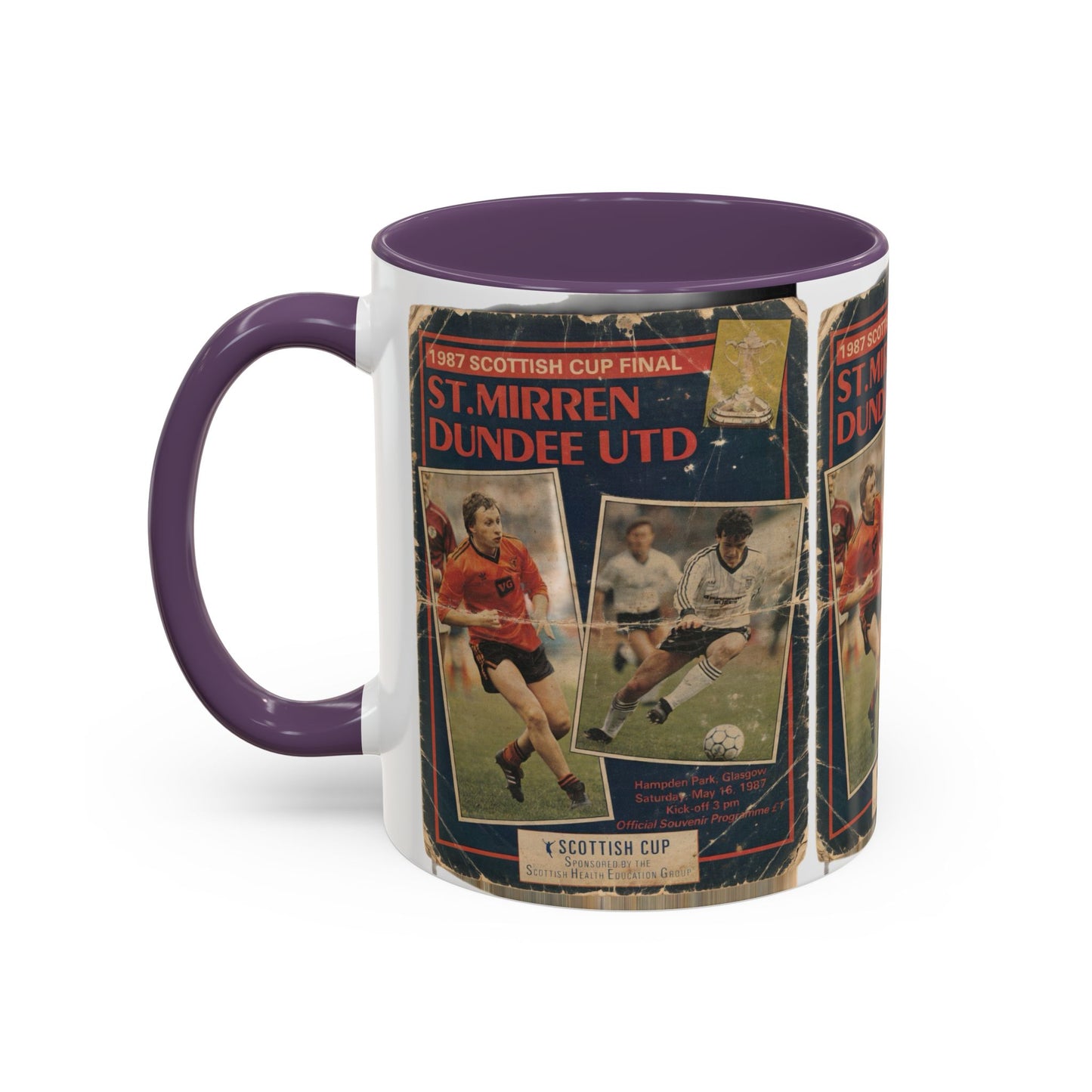 1987 Scottish Cup Final St Mirren Dundee United Programme Poster Accent Coffee Mug (11, 15oz)