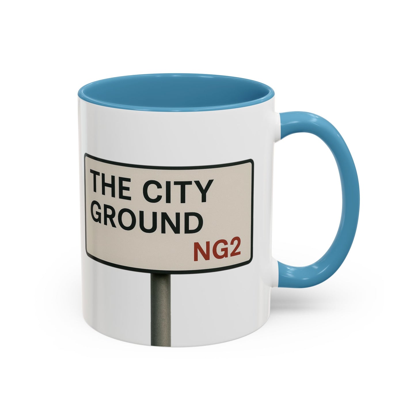 The City Ground Nottingham Forest Road Sign Mug