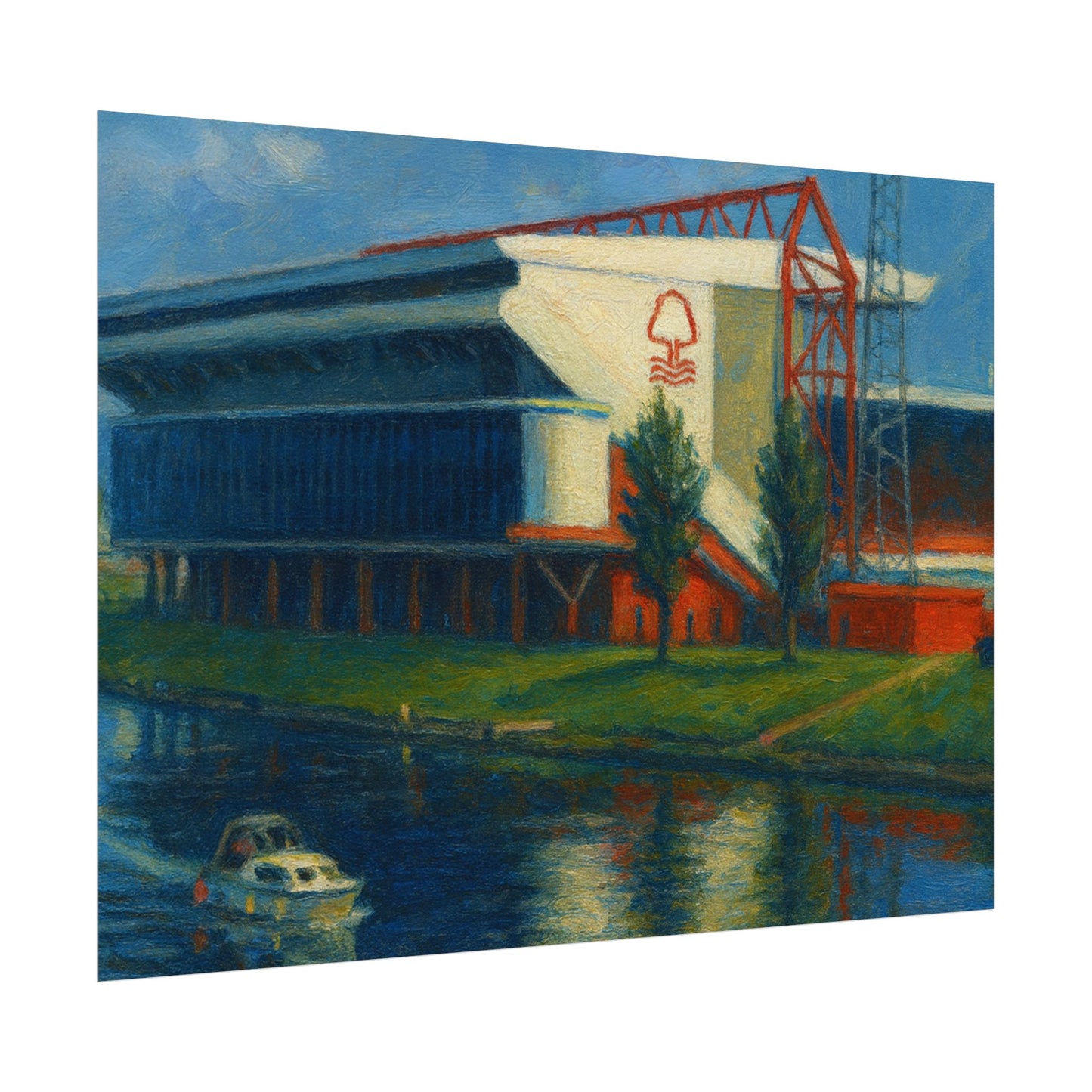 Nottingham Forest City Ground Day Painting Print Poster