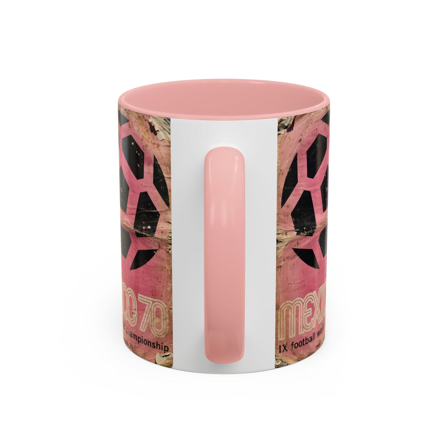 Mexico 70 World Cup Poster Pink Coffee Mug (11, 15oz)