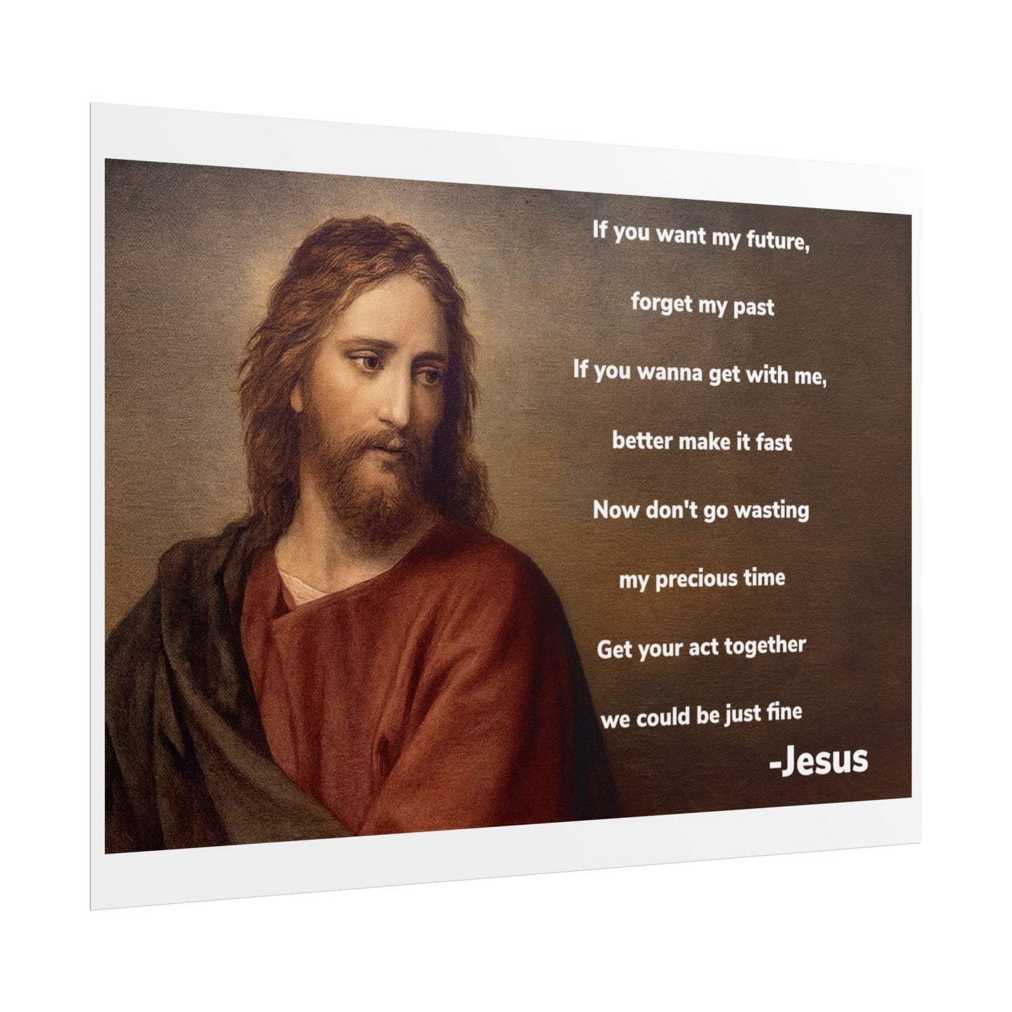 Inspirational Jesus Wannabe Quote Poster