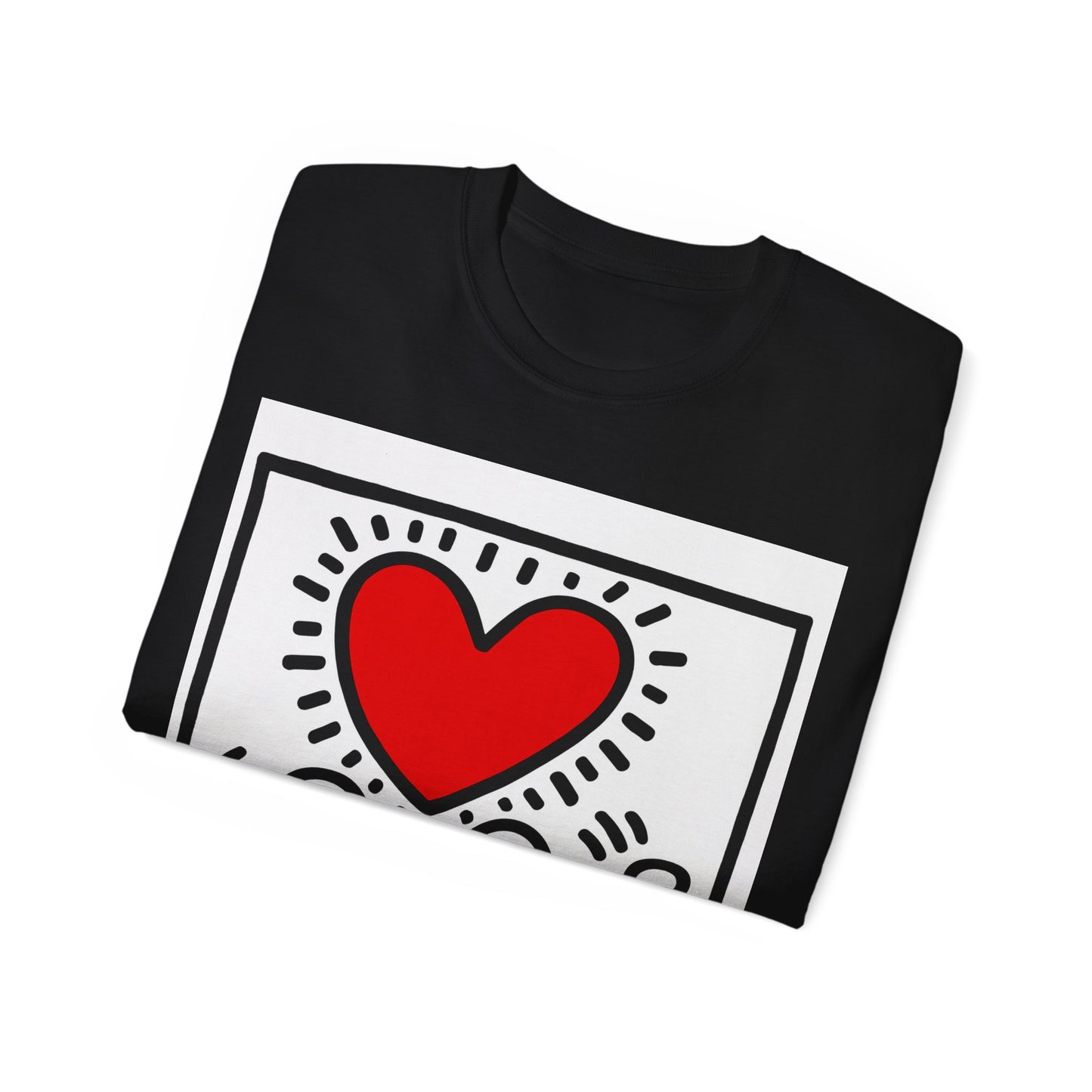 Keith Haring Heart Couple T-Shirt