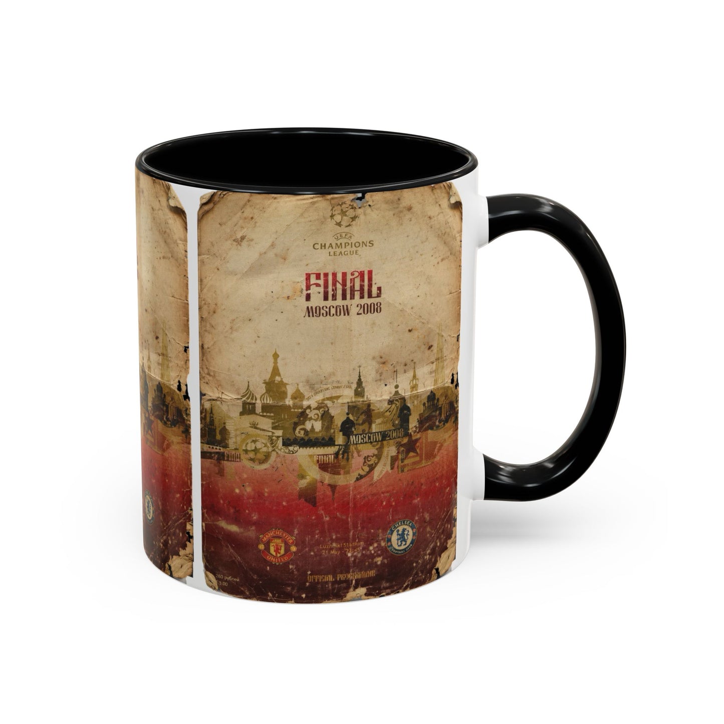 2008 UCL Final Poster Manchester United Chelsea Coffee Mug (11, 15oz)