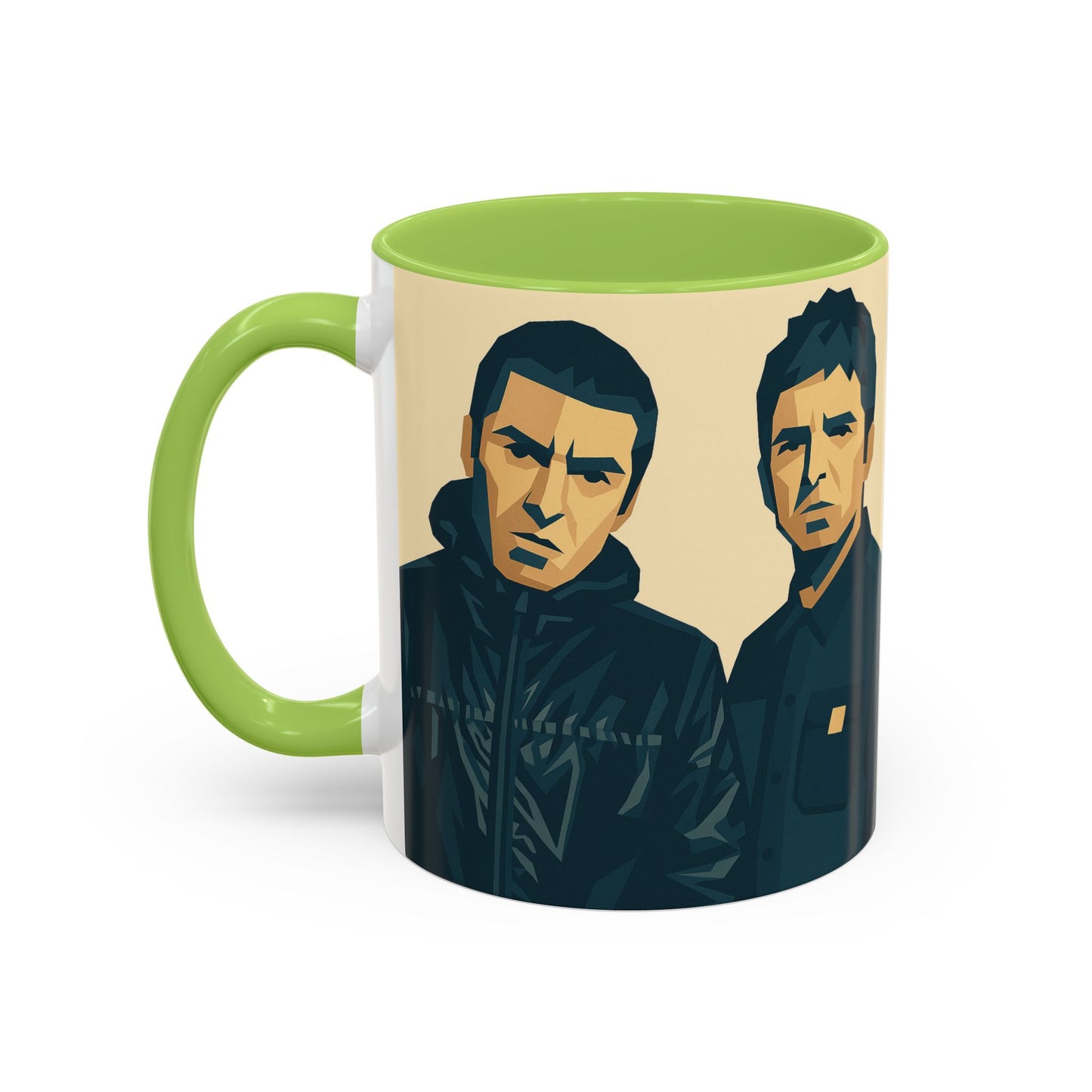 Oasis-Inspired Coffee Mug, Liam and Noel Gallagher