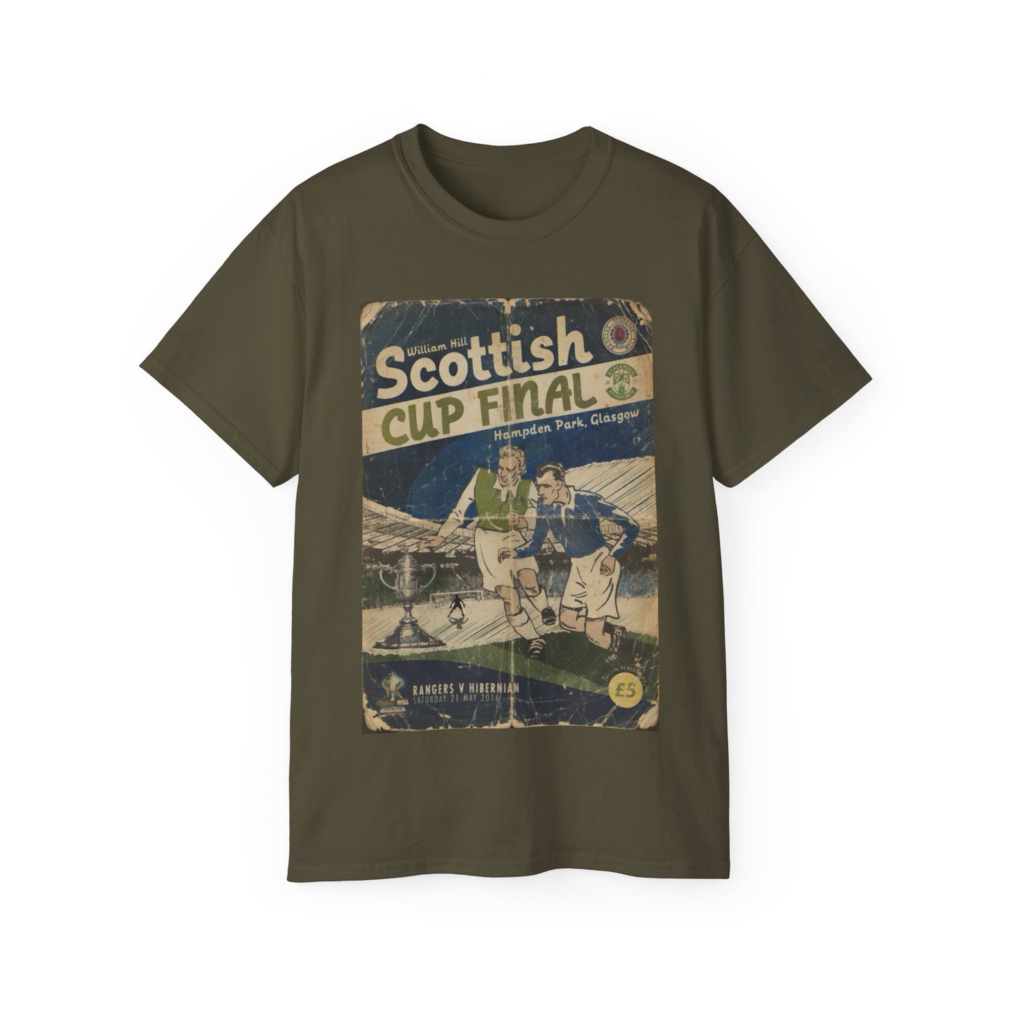 2016 Scottish Challenge Cup Final Hibernian Rangers Programme Poster Unisex Ultra Cotton Tee