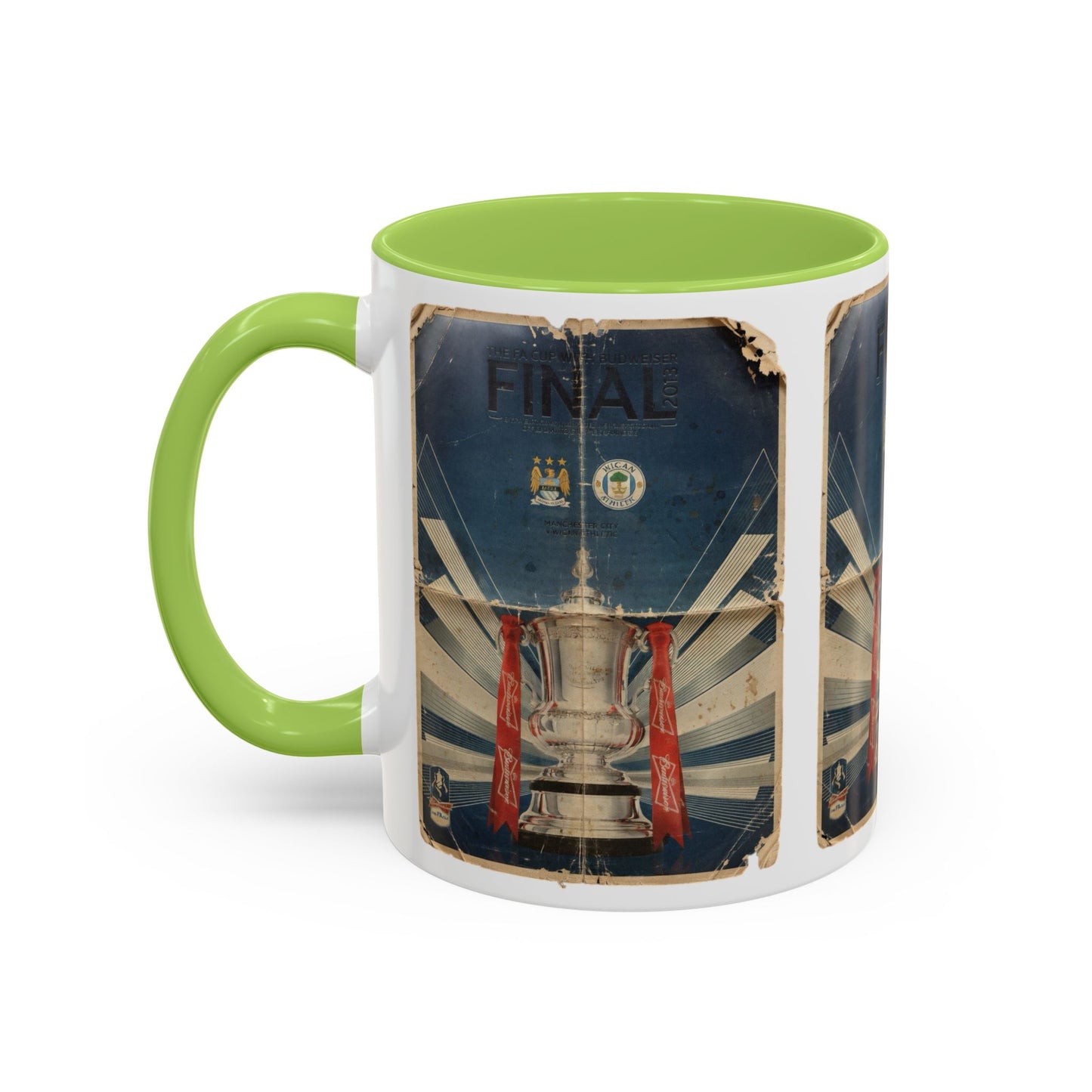 2013 FA Cup Final Manchester City Wigan Athletic Programme Poster Accent Coffee Mug (11, 15oz)