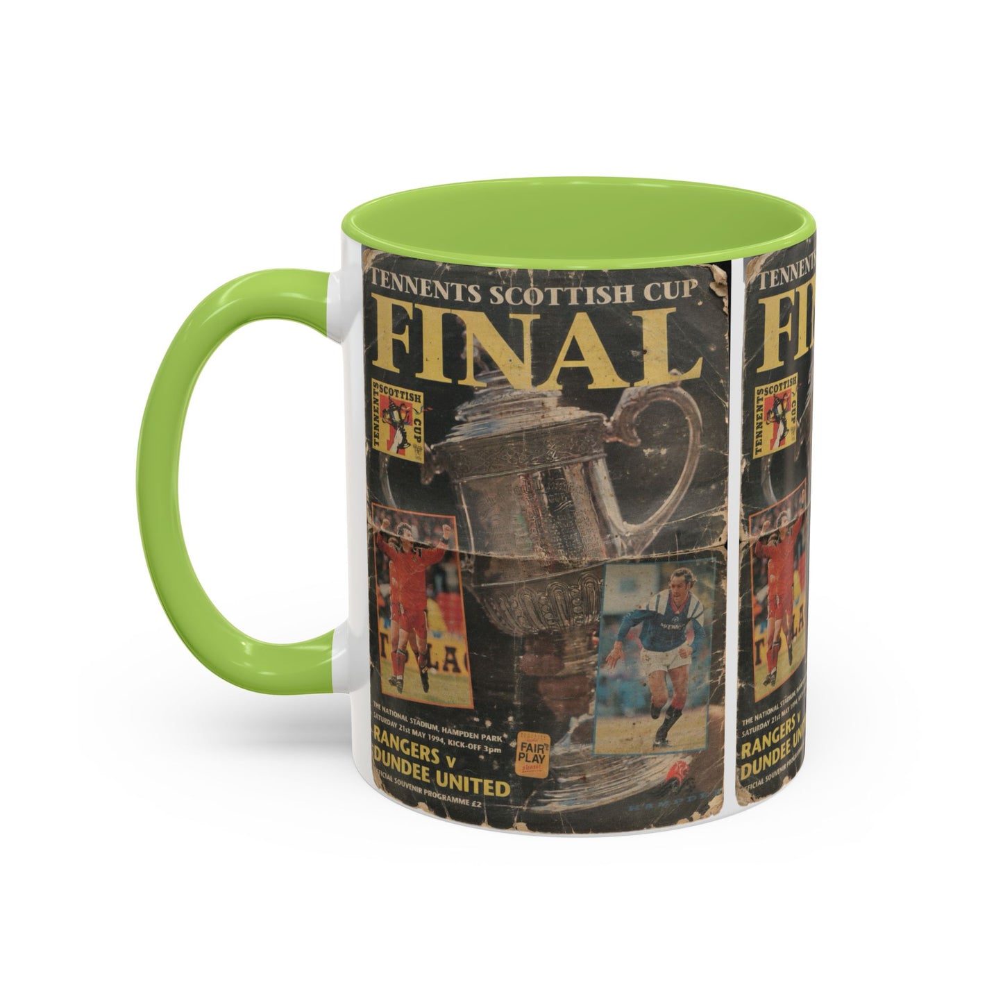 1994 Scottish Challenge Cup Final Dundee United Rangers Programme Poster Accent Coffee Mug (11, 15oz)