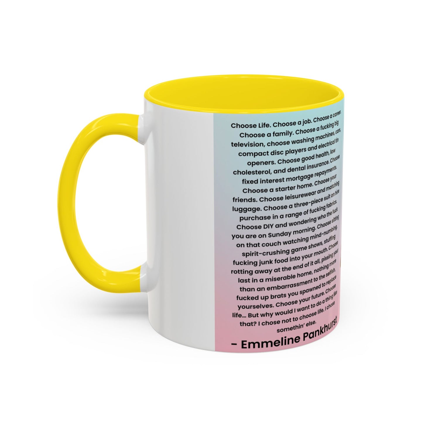 Emmeline Pankhurst Trainspotting Quite Mug