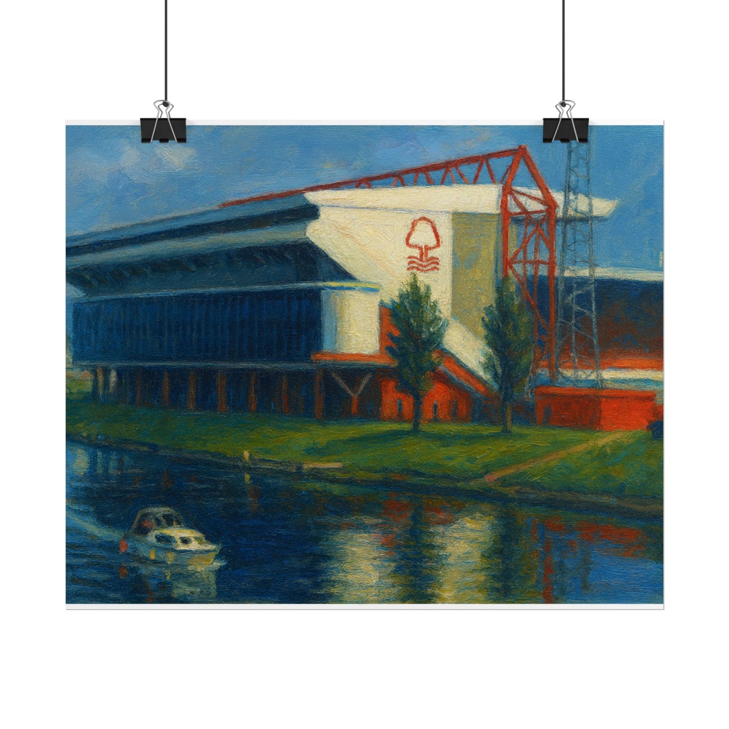 Nottingham Forest City Ground Day Painting Print Poster