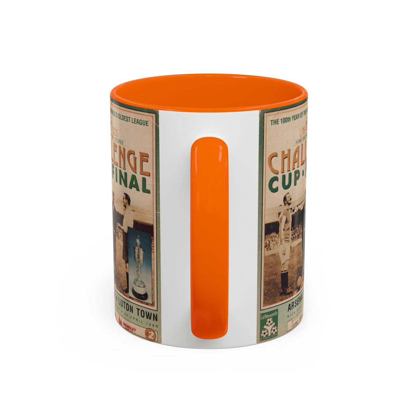 1988 Littlewoods Cup Final Luton Town Arsenal Programme Poster Accent Coffee Mug (11, 15oz)