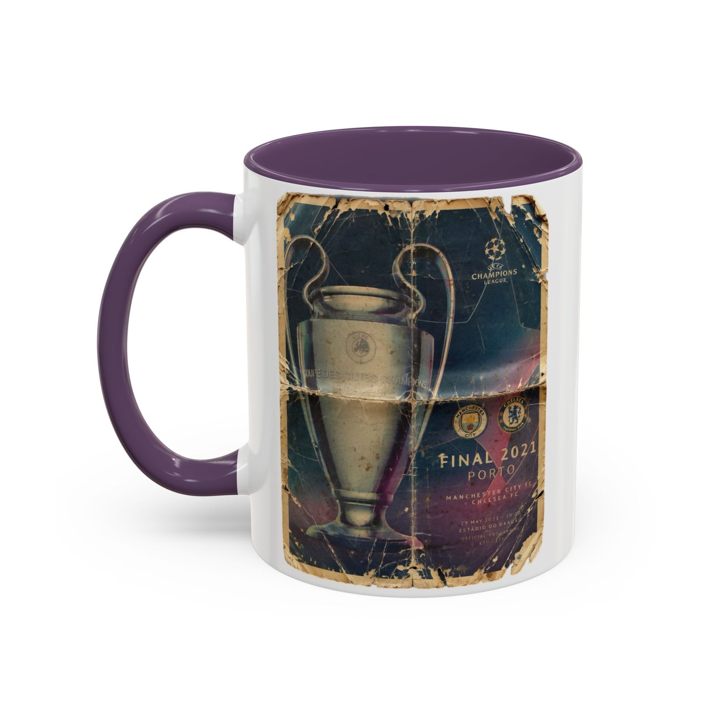 2021 UCL Final Chelsea Manchester City Poster Accent Coffee Mug (11, 15oz)