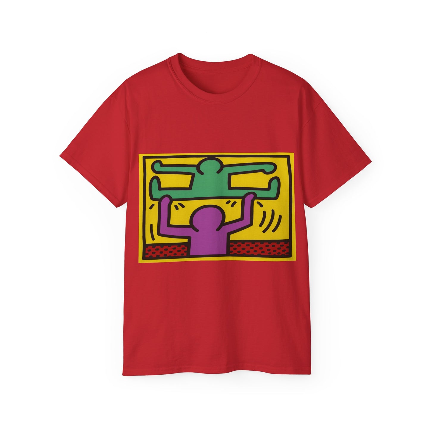 Keith Haring Pop Shop Green and Purple T-Shirt