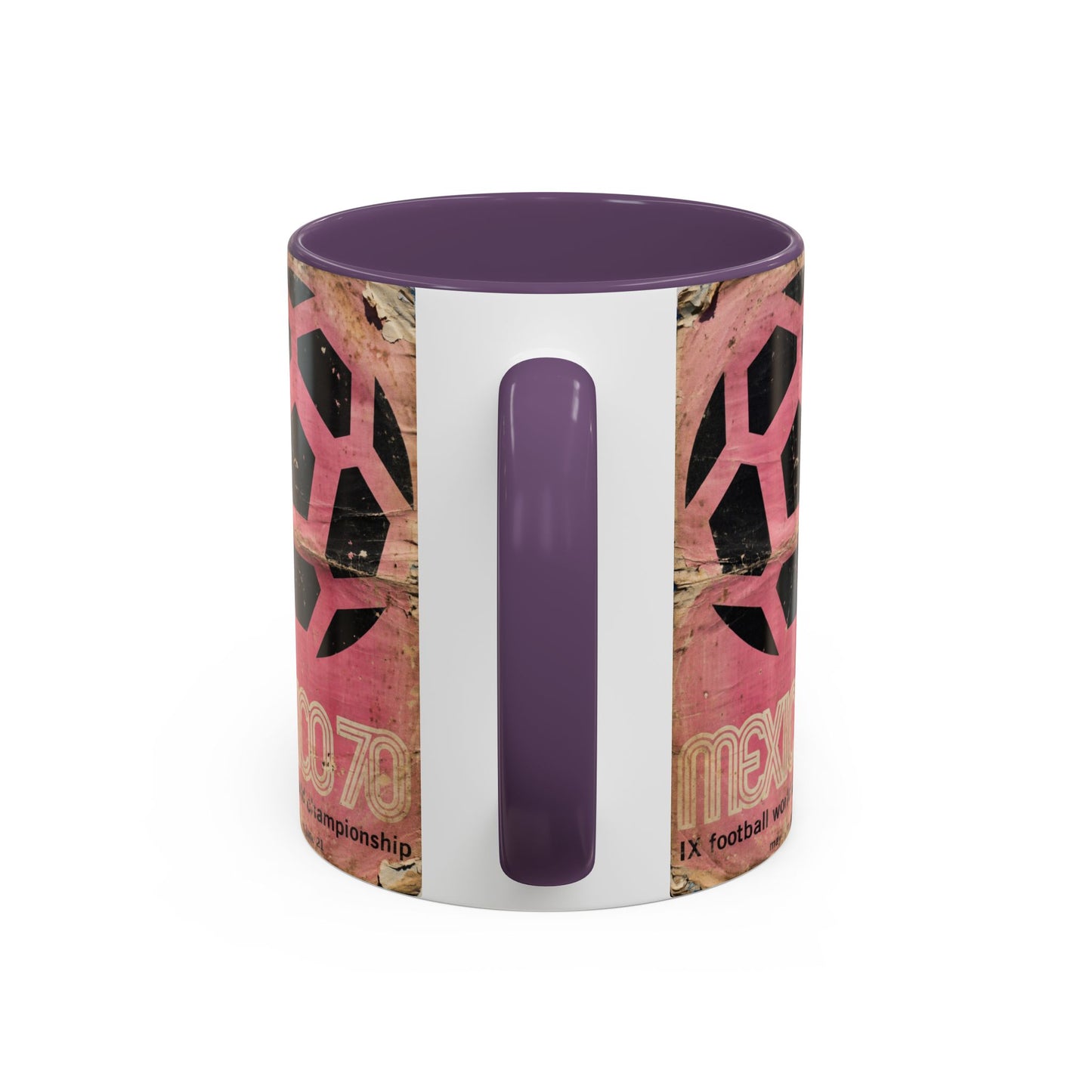 Mexico 70 World Cup Poster Pink Coffee Mug (11, 15oz)