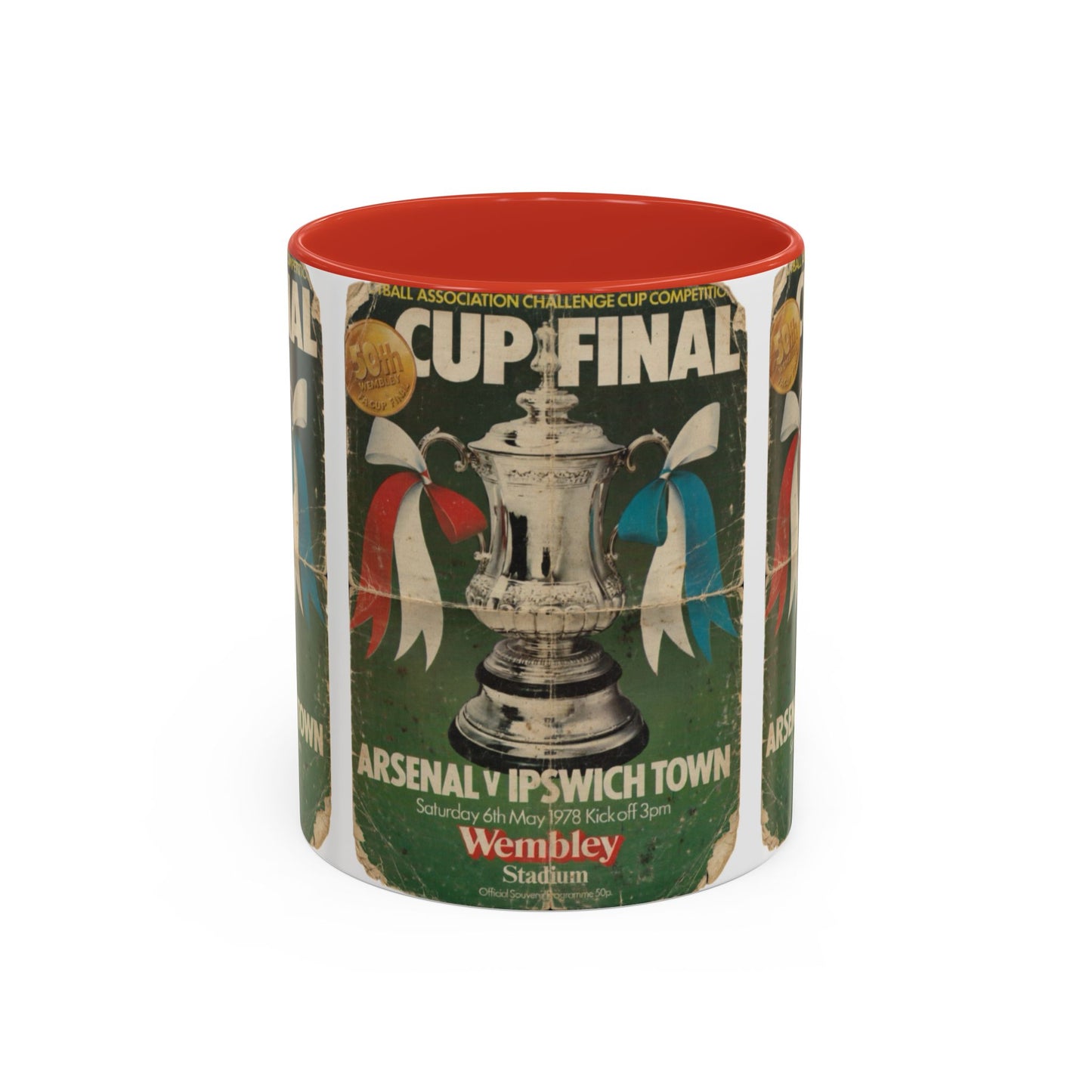 1978 FA Cup Final Programme Ipswich Town Arsenal Poster Accent Coffee Mug (11, 15oz)