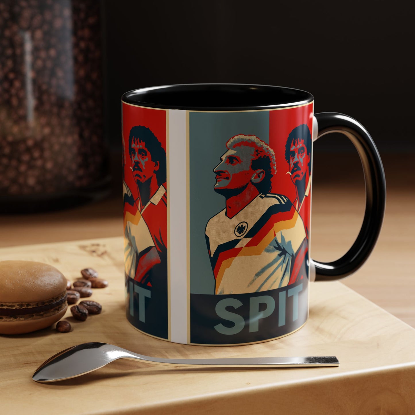 Rudy Voller and Frank Rijkaard Italia 90 Hope Poster Mug - Spit