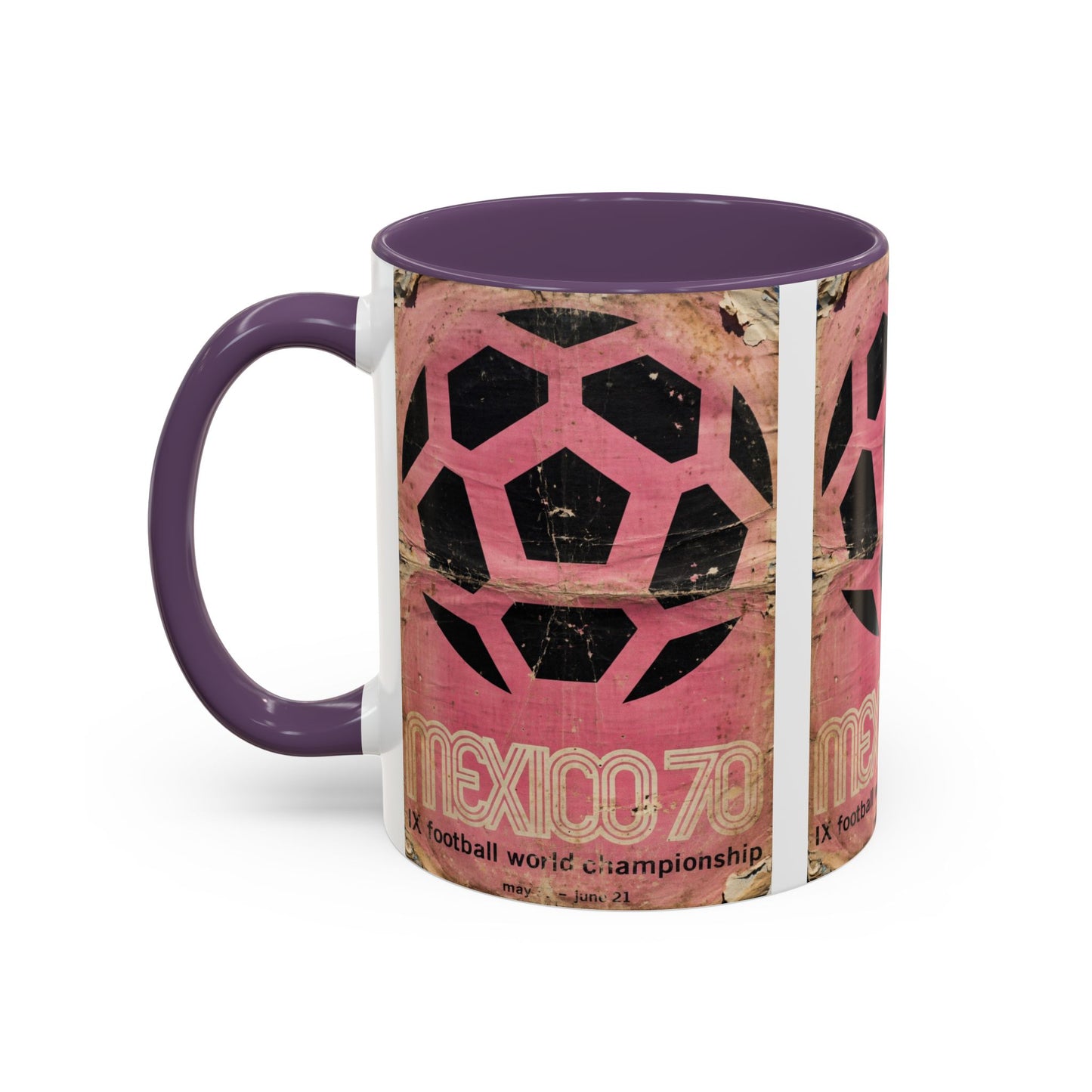 Mexico 70 World Cup Poster Pink Coffee Mug (11, 15oz)