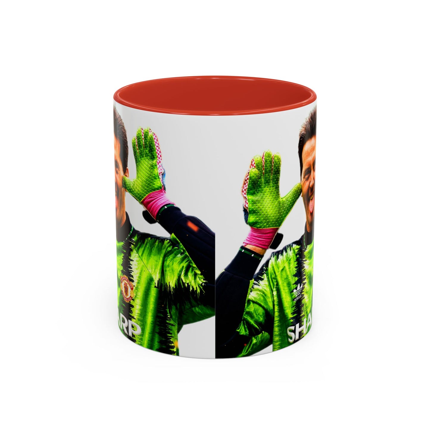 Les Sealey - Manchester United Accent Coffee Mug (11, 15oz)