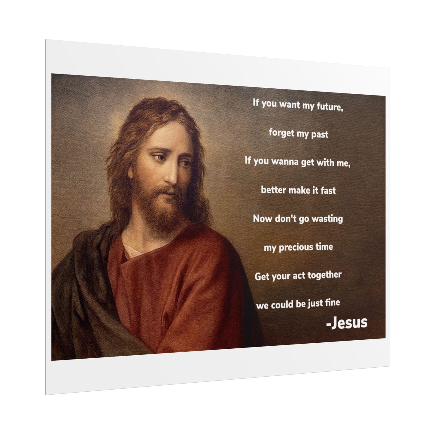 Inspirational Jesus Wannabe Quote Poster