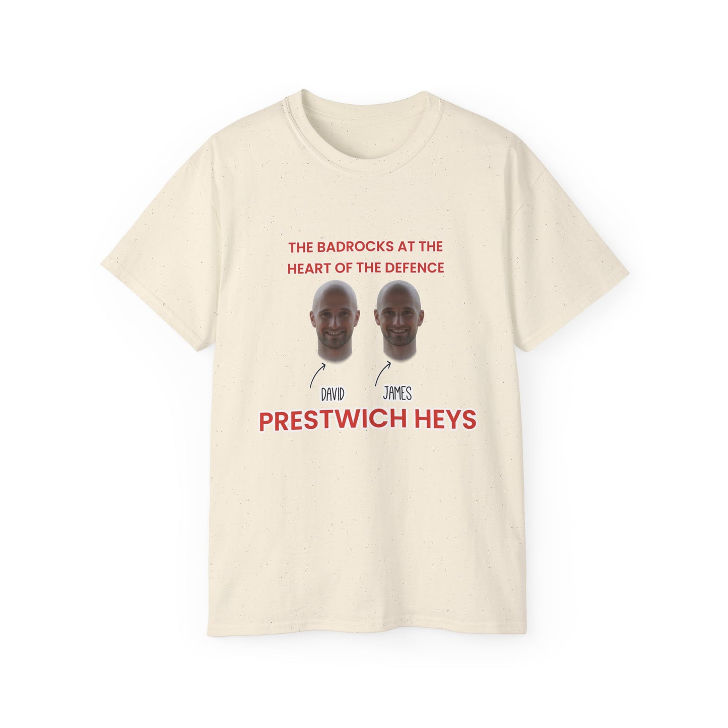 The Badrocks at the heart of the defence - James and David Badrock Prestwich Heys Unisex Ultra Cotton Tee