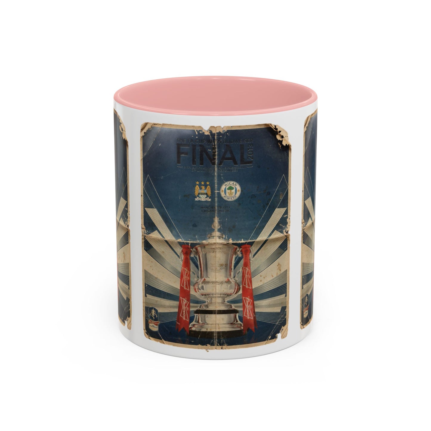 2013 FA Cup Final Manchester City Wigan Athletic Programme Poster Accent Coffee Mug (11, 15oz)