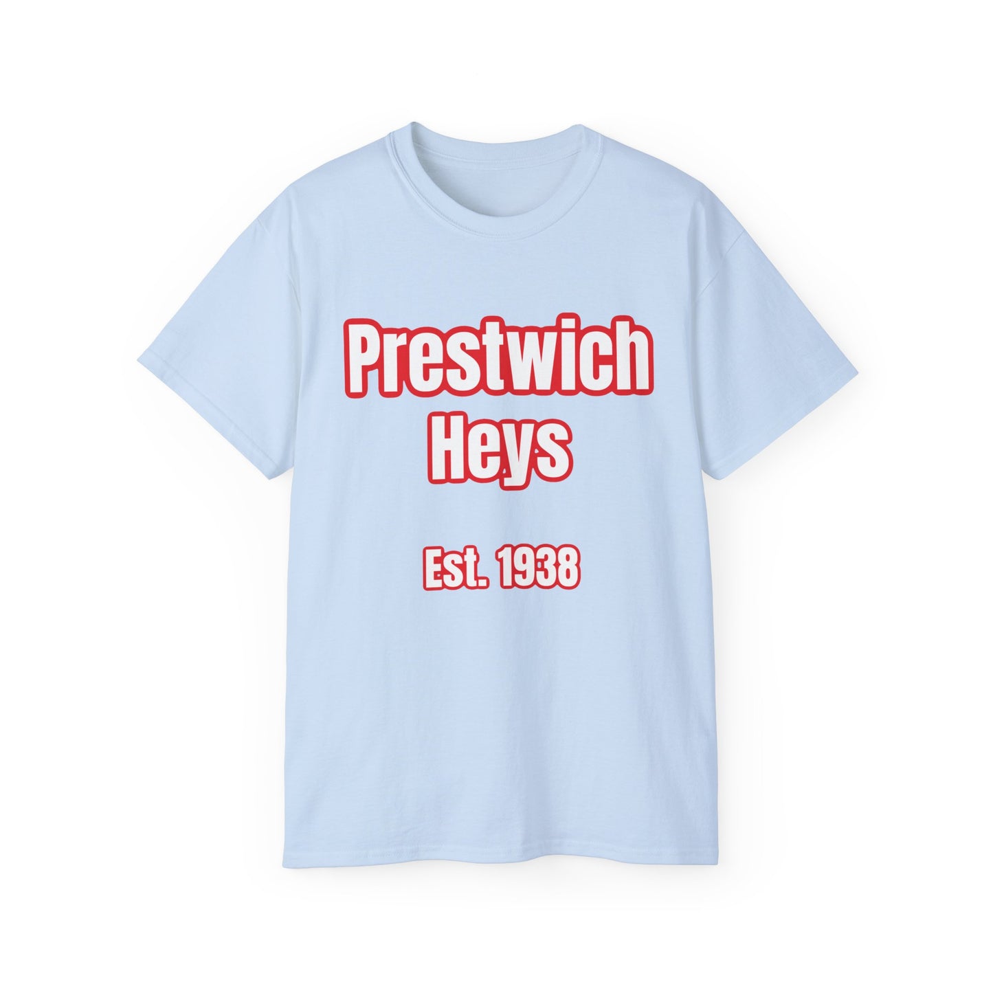 Prestwich Heys Est. 1938 Red on Black