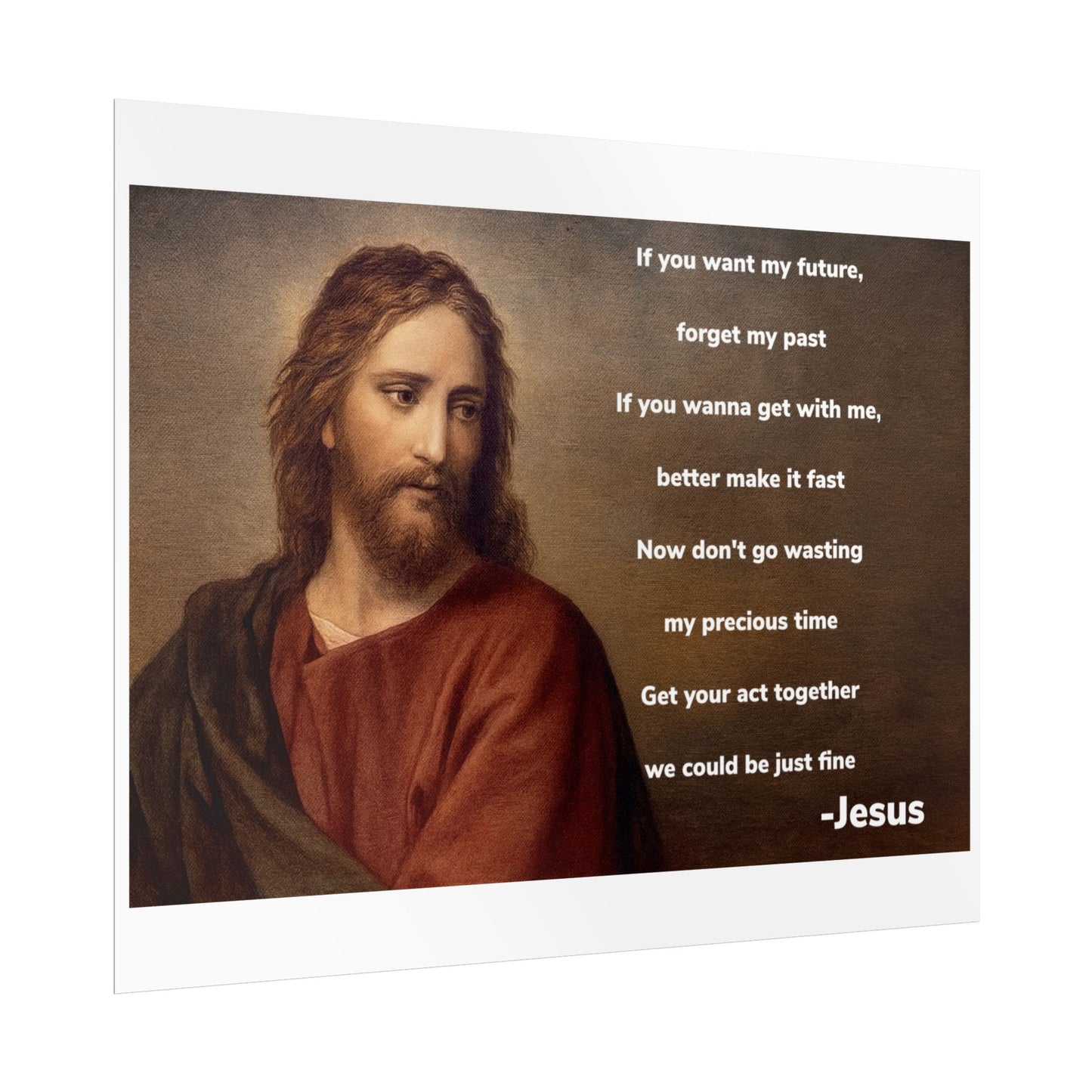 Inspirational Jesus Wannabe Quote Poster